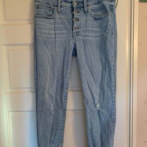 Madewell light wash cropped jeans